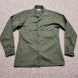 US Military Utility Shirt Mens 15.5x35 Olive OG507 Vietnam Dura Press USAF VTG